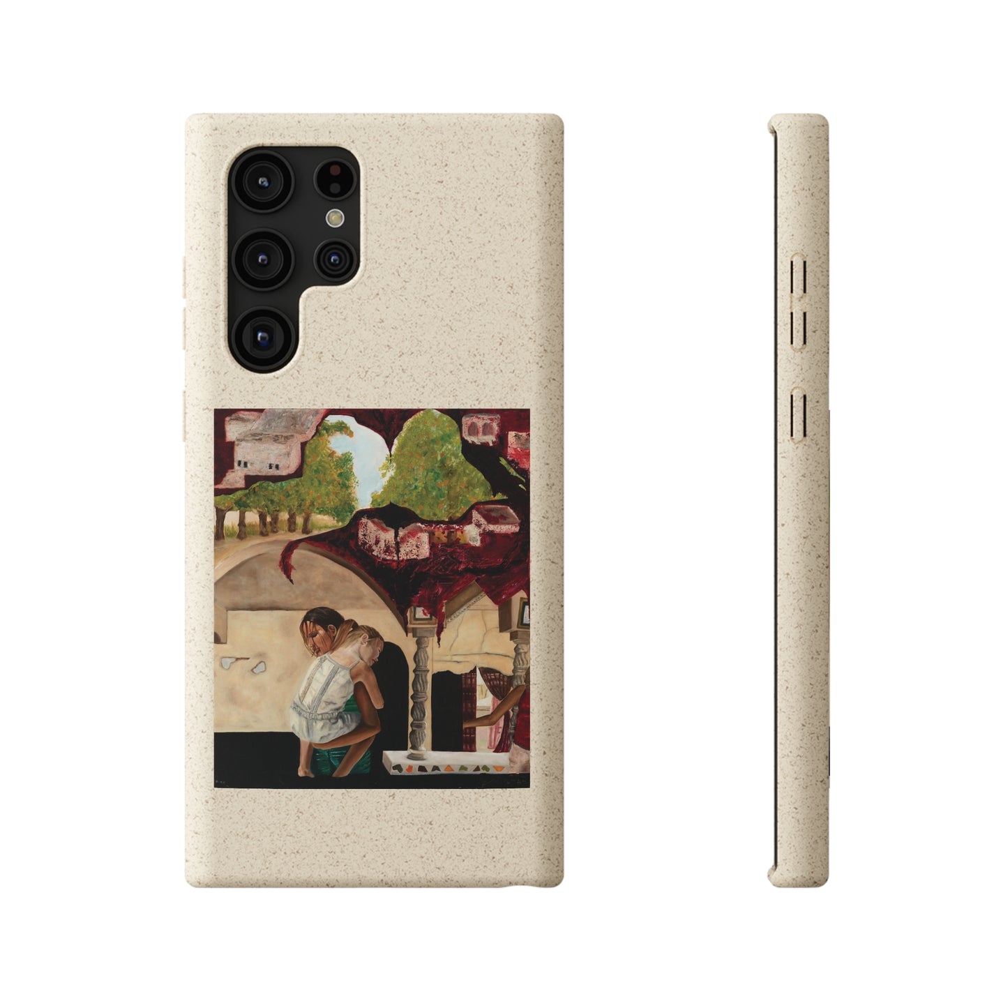 Biodegradable Phone Case Printed with "Psyche of Lost Youth" - art under moonlight