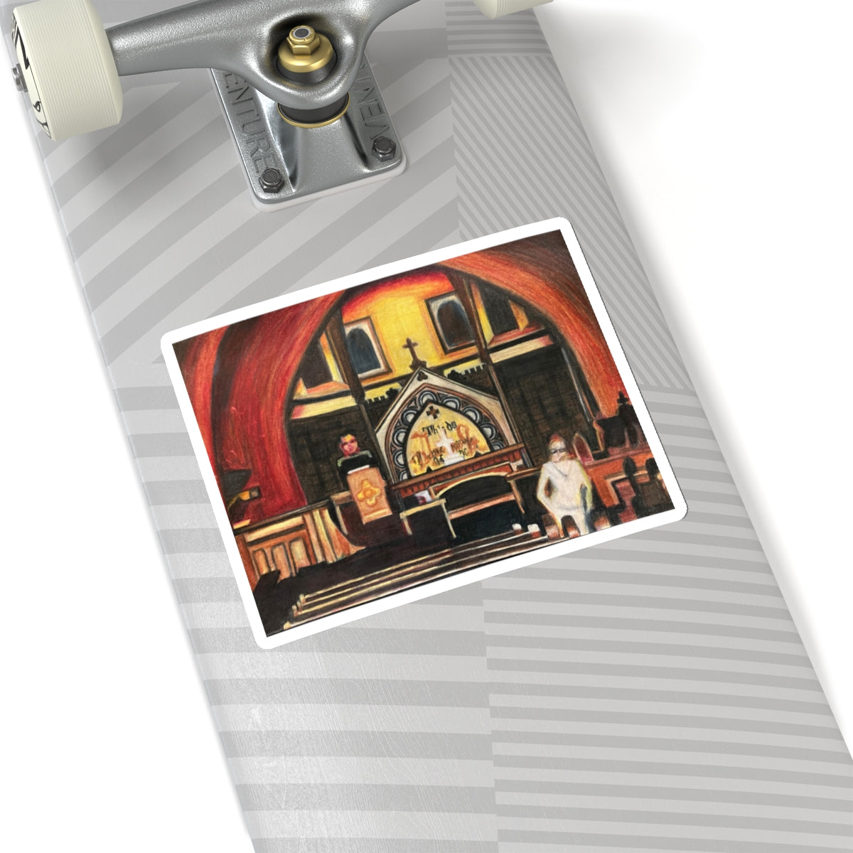 Vinyl Sticker of "Ghosts Inside" - art under moonlight