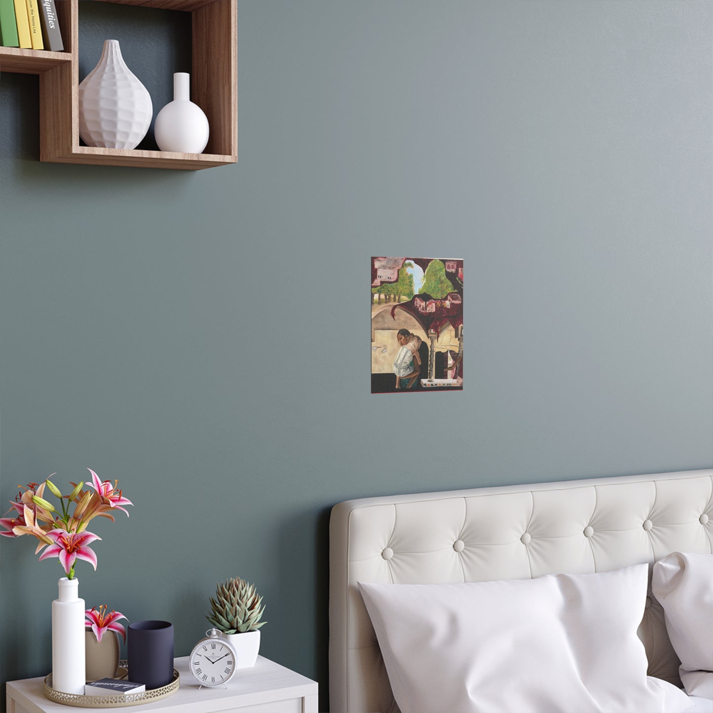Indoor and Outdoor Silk Poster Print of “A Psyche of Lost Youth" - art under moonlight