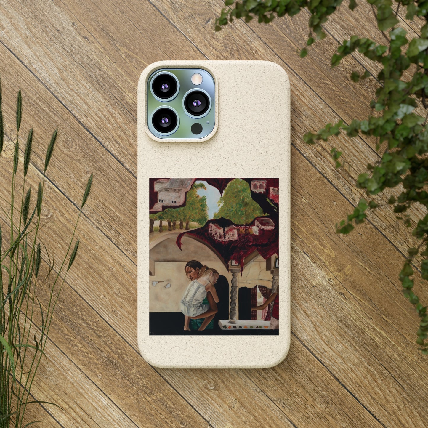 Biodegradable Phone Case Printed with "Psyche of Lost Youth" - art under moonlight