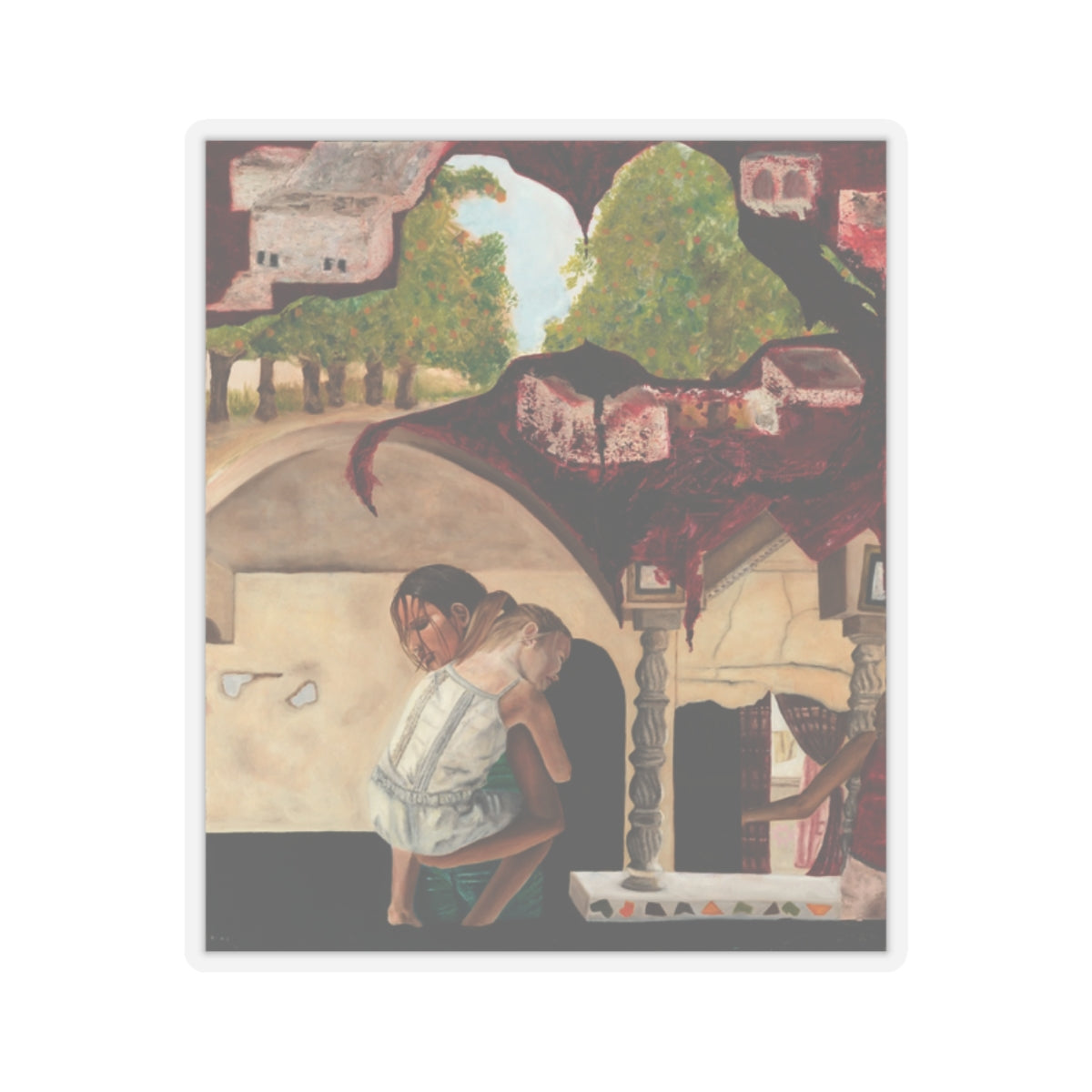 Vinyl Sticker of "Psyche of Lost Youth" - art under moonlight