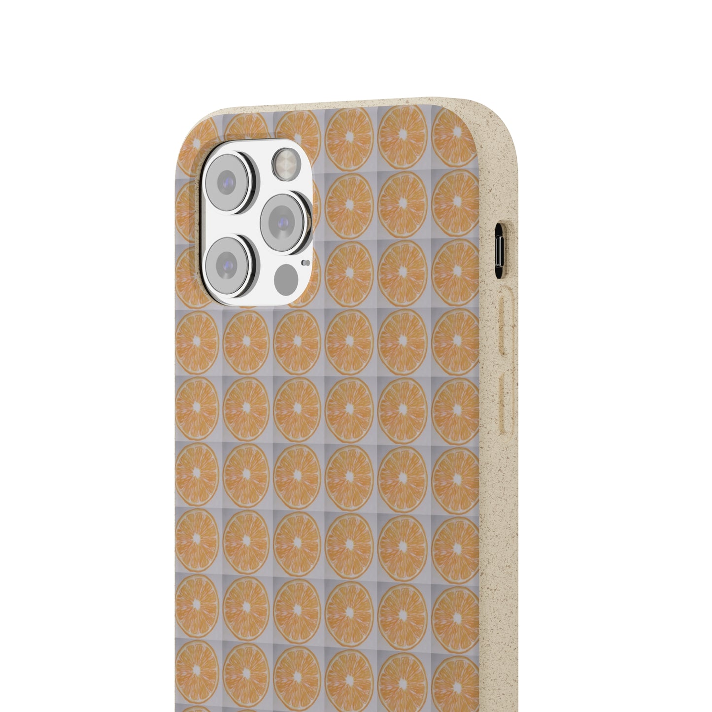 Biodegradable Phone Case Printed with Orange Drawing - art under moonlight