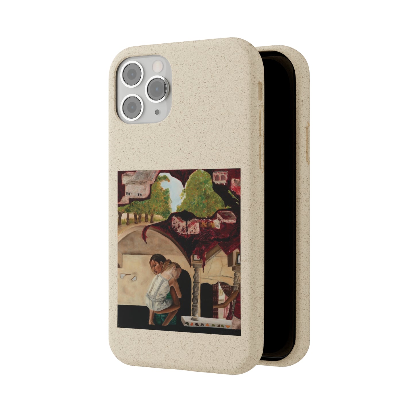 Biodegradable Phone Case Printed with "Psyche of Lost Youth" - art under moonlight