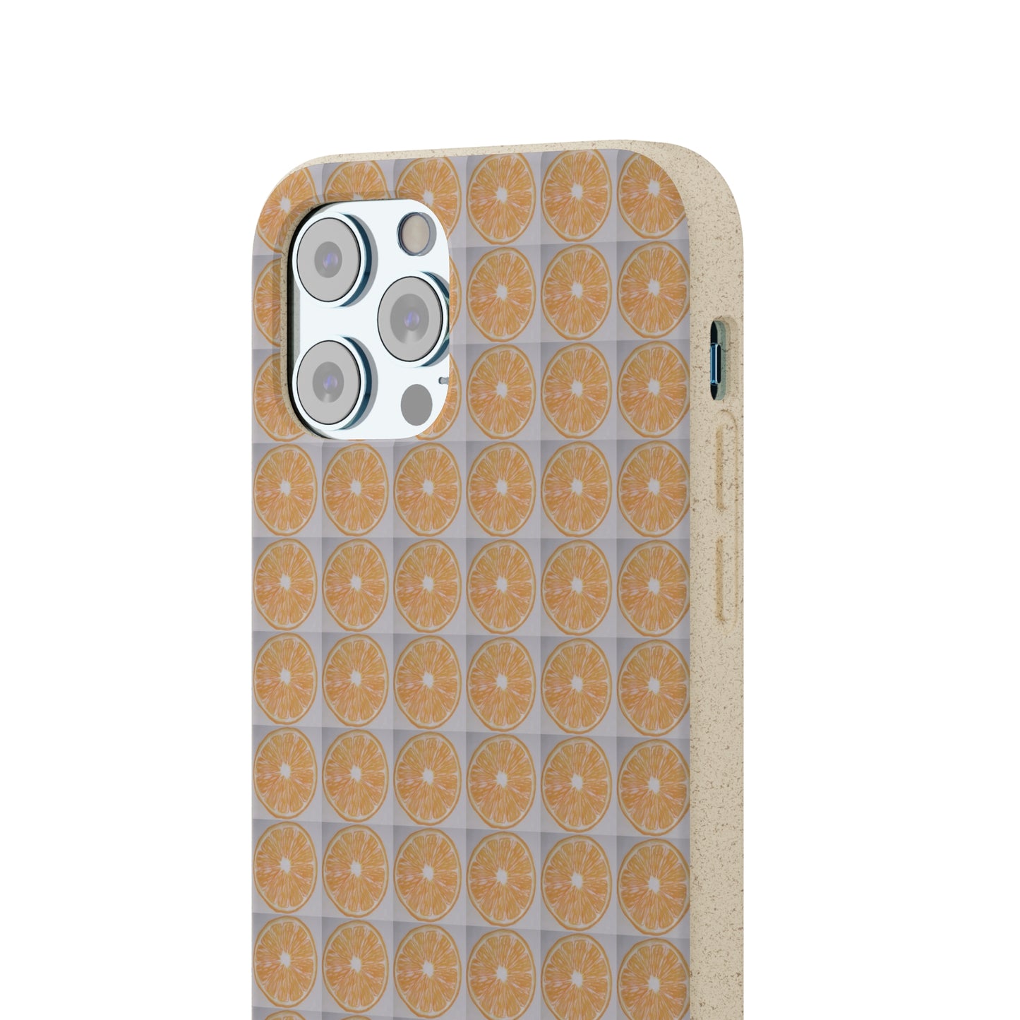 Biodegradable Phone Case Printed with Orange Drawing - art under moonlight