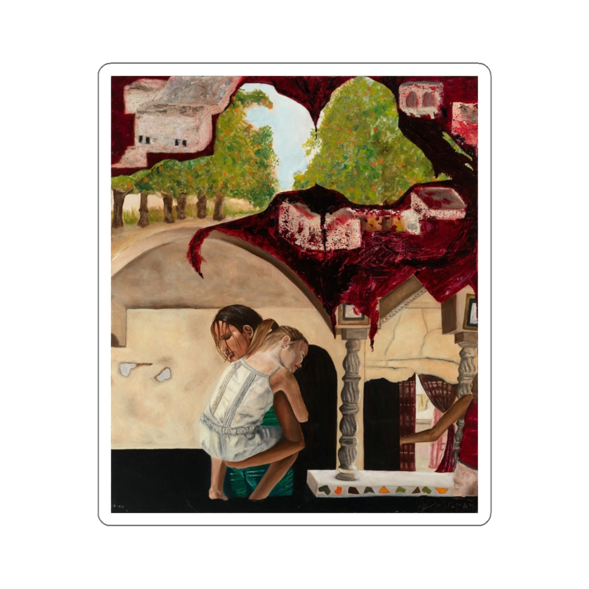 Vinyl Sticker of "Psyche of Lost Youth" - art under moonlight