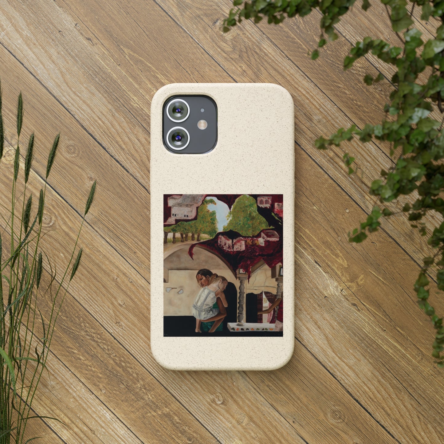 Biodegradable Phone Case Printed with "Psyche of Lost Youth" - art under moonlight
