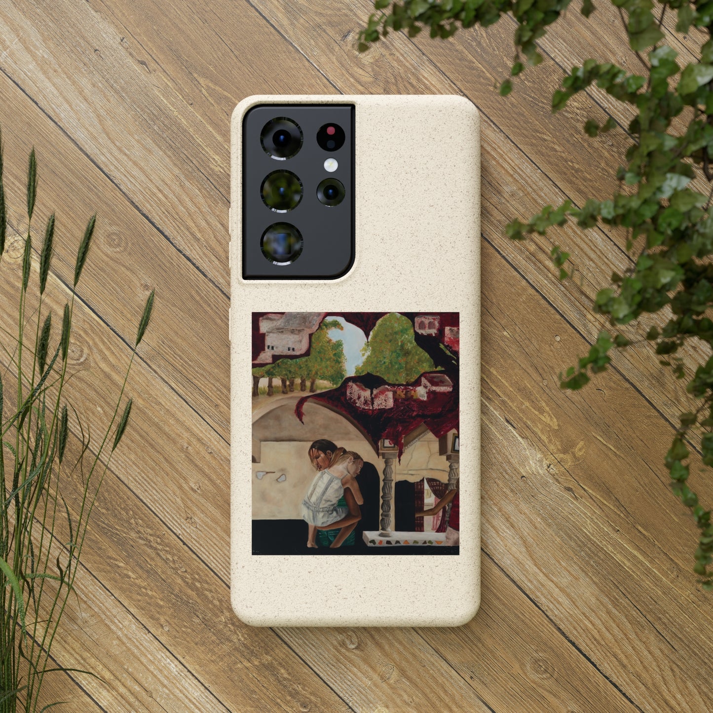 Biodegradable Phone Case Printed with "Psyche of Lost Youth" - art under moonlight