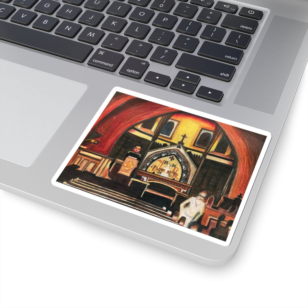 Vinyl Sticker of "Ghosts Inside" - art under moonlight