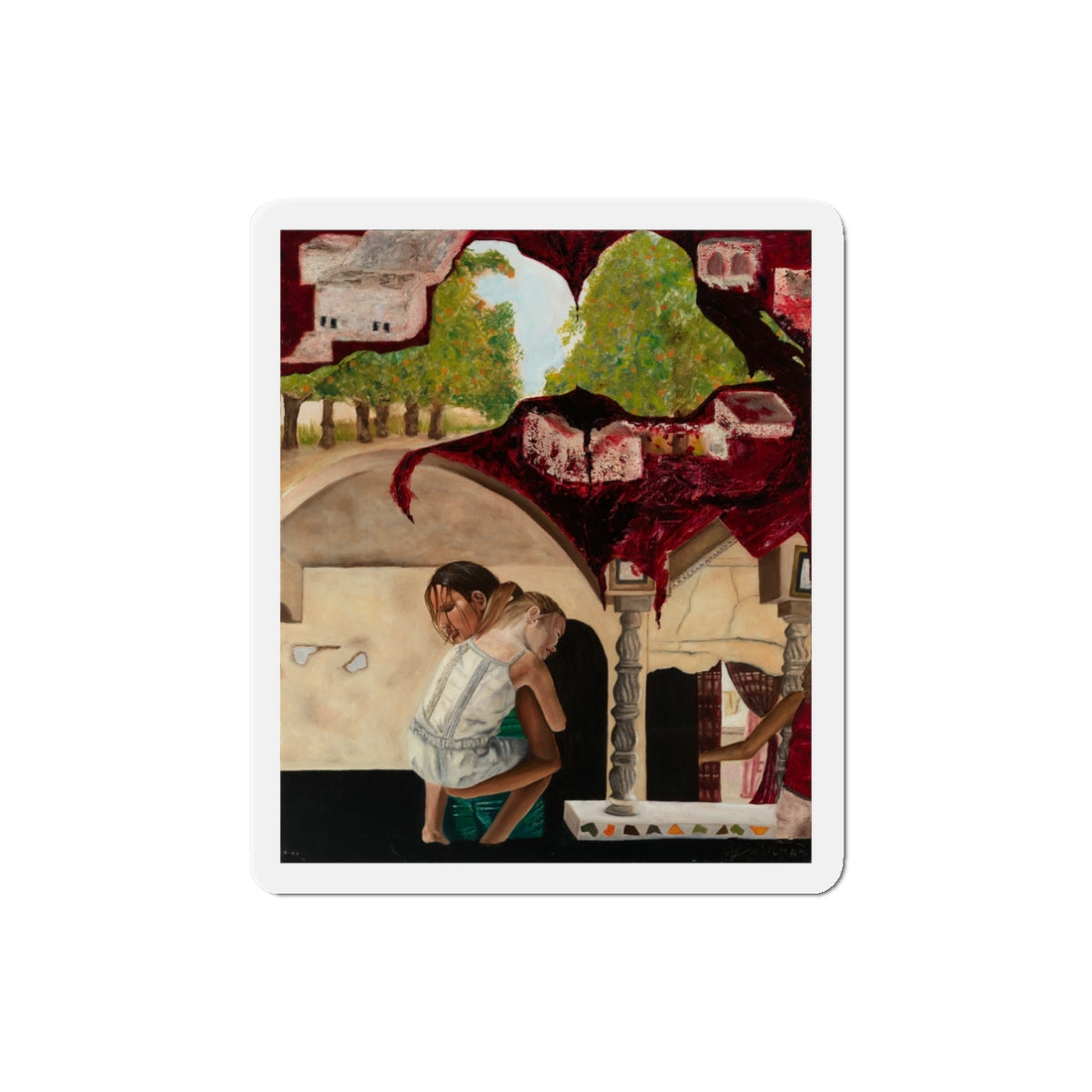 Magnet Design of "Psyche of Lost Youth" - art under moonlight