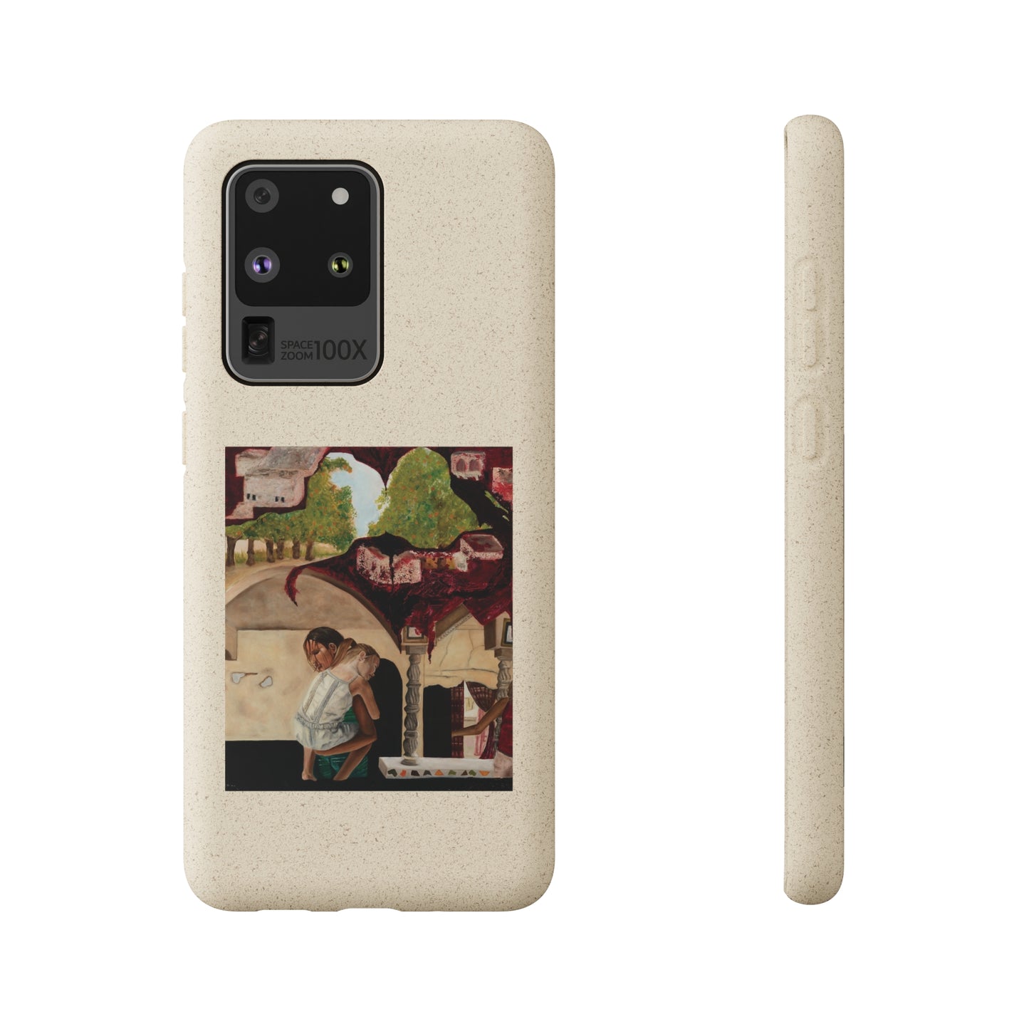 Biodegradable Phone Case Printed with "Psyche of Lost Youth" - art under moonlight