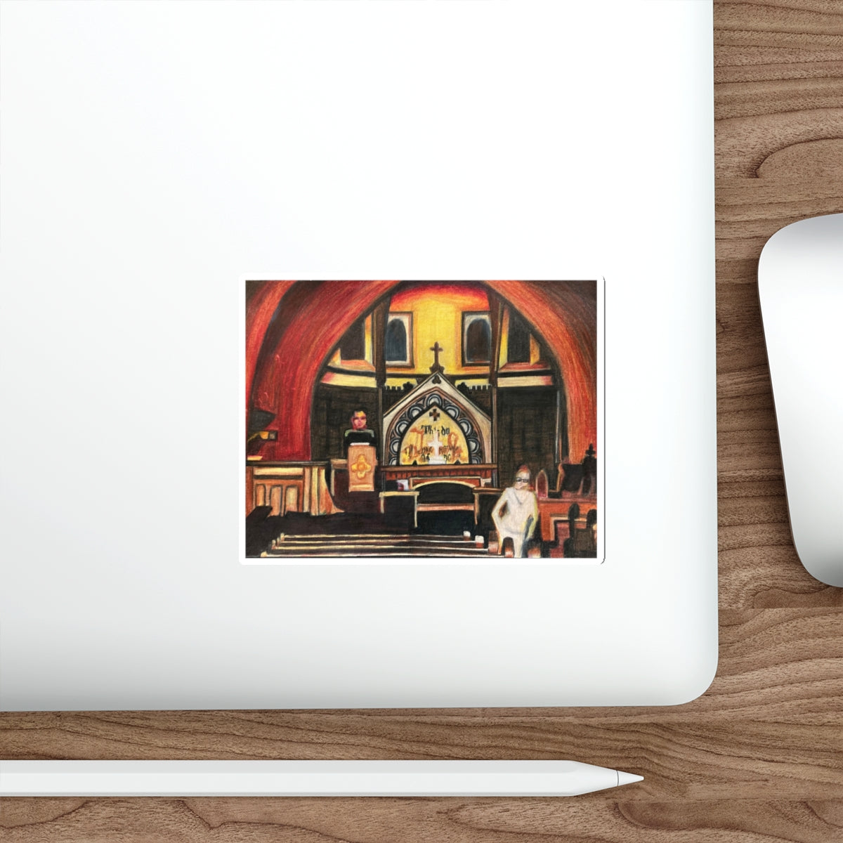Water-Proof Sticker of "Ghosts Inside" - art under moonlight