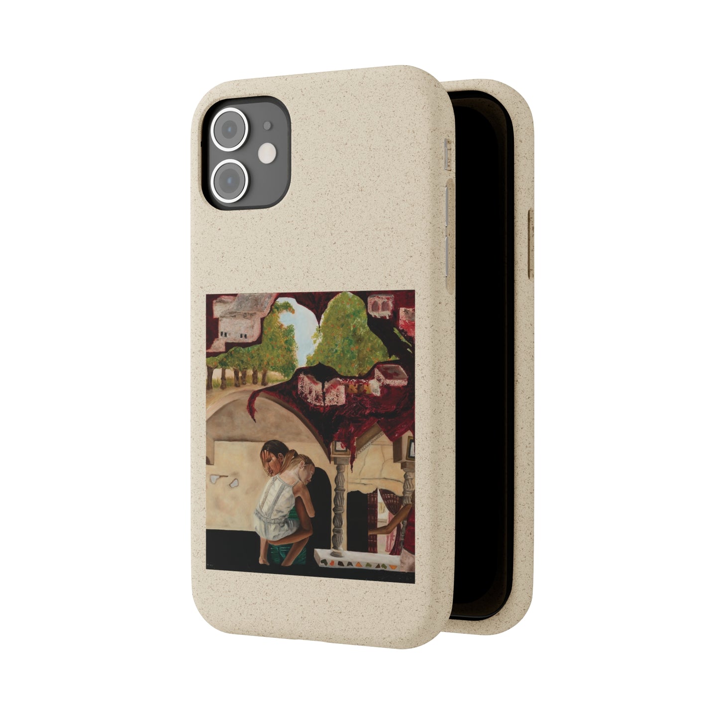 Biodegradable Phone Case Printed with "Psyche of Lost Youth" - art under moonlight