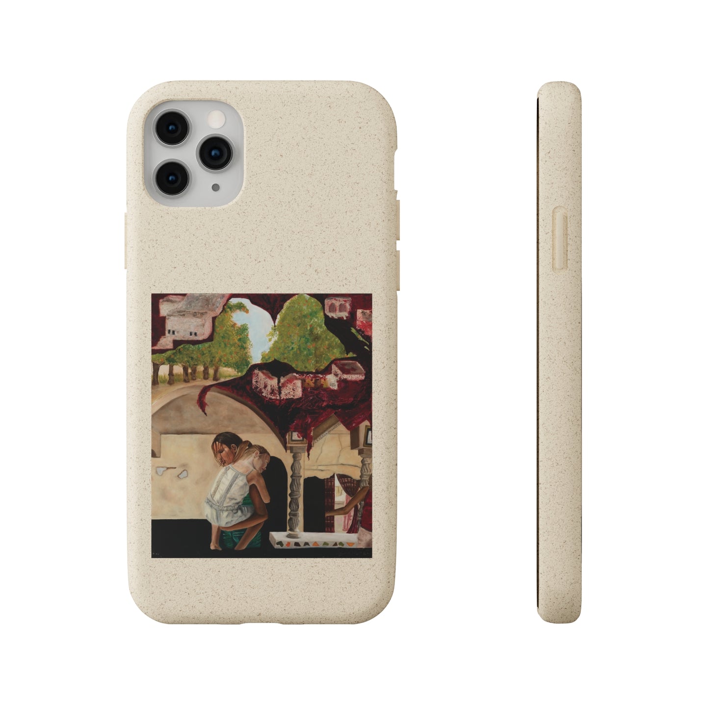 Biodegradable Phone Case Printed with "Psyche of Lost Youth" - art under moonlight
