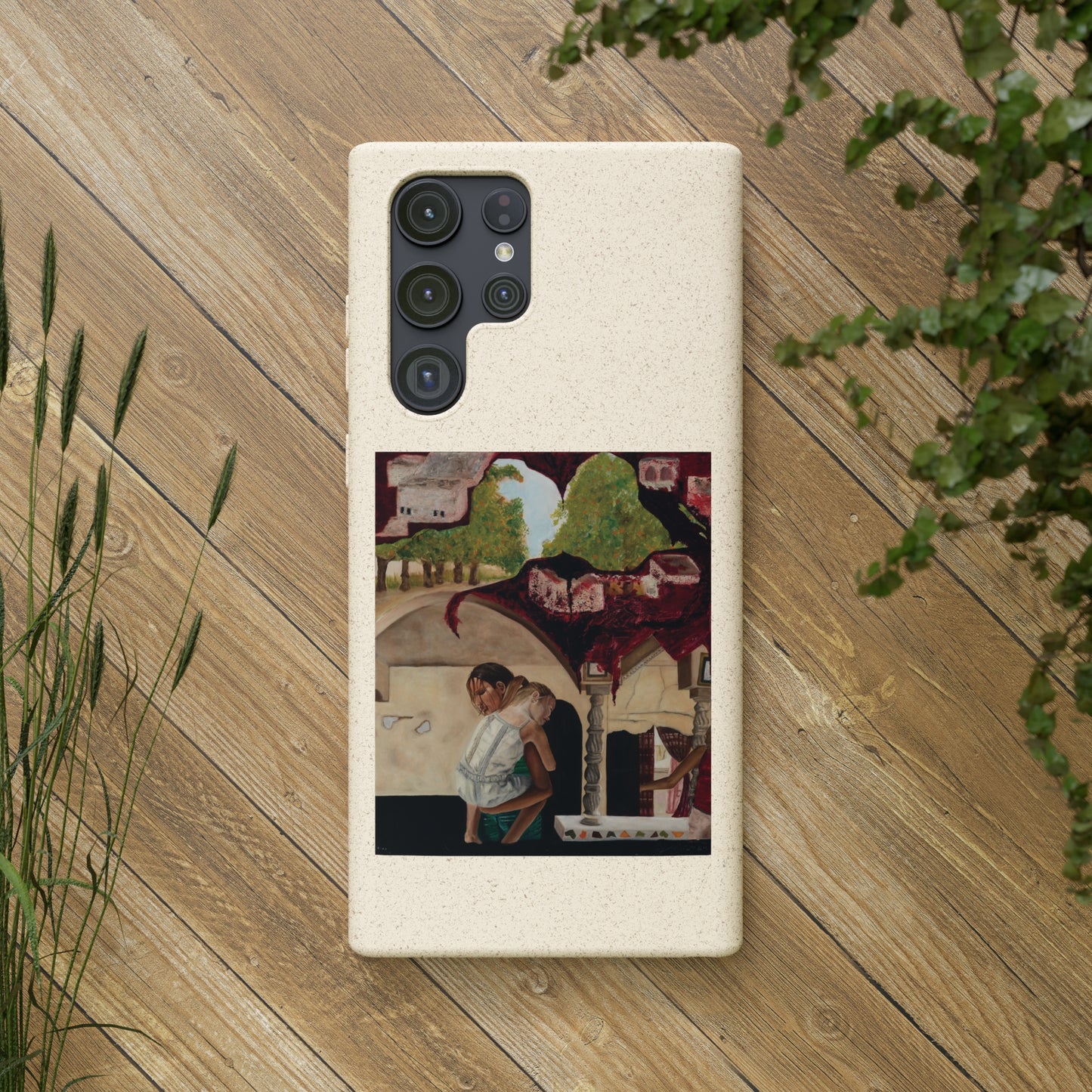 Biodegradable Phone Case Printed with "Psyche of Lost Youth" - art under moonlight