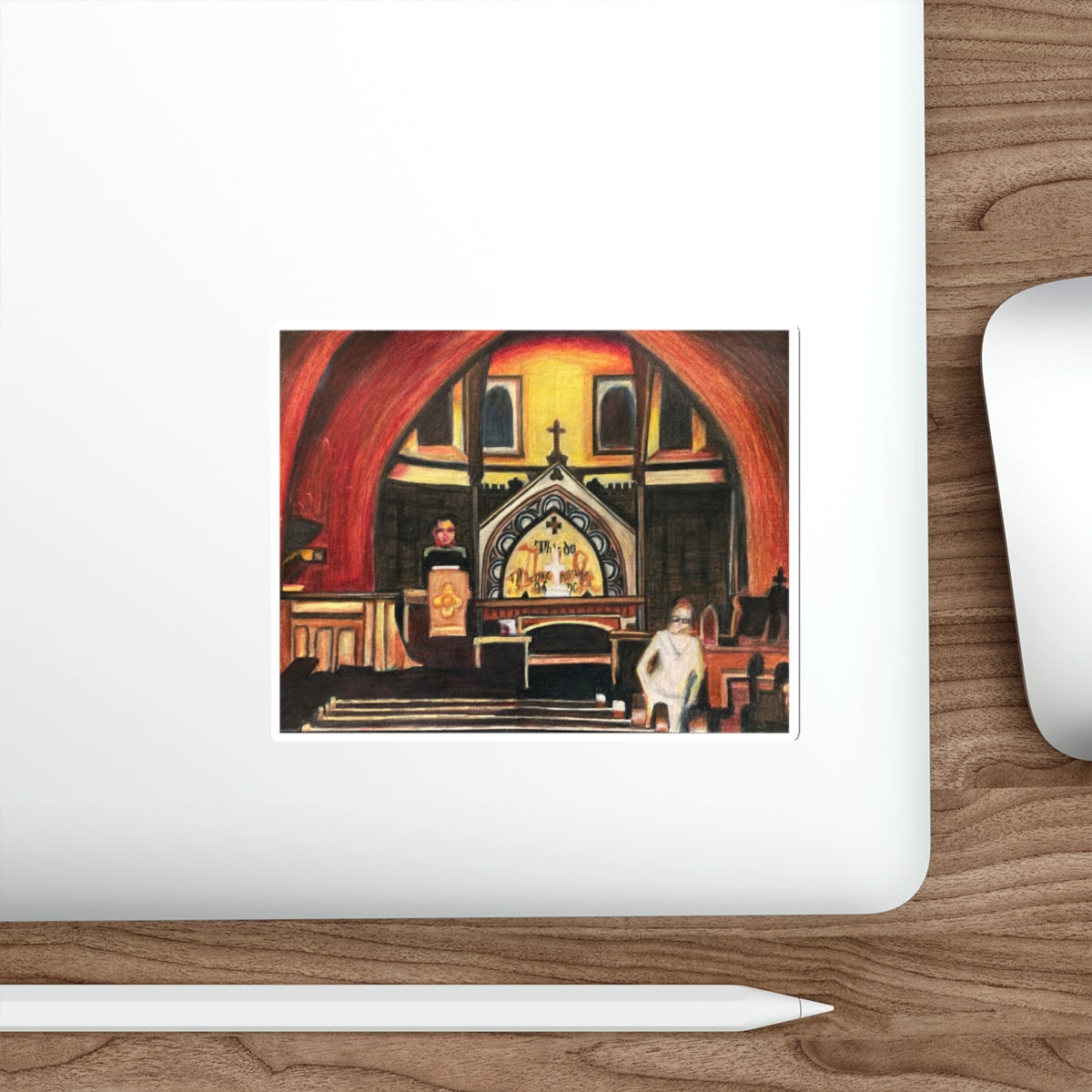 Water-Proof Sticker of "Ghosts Inside" - art under moonlight