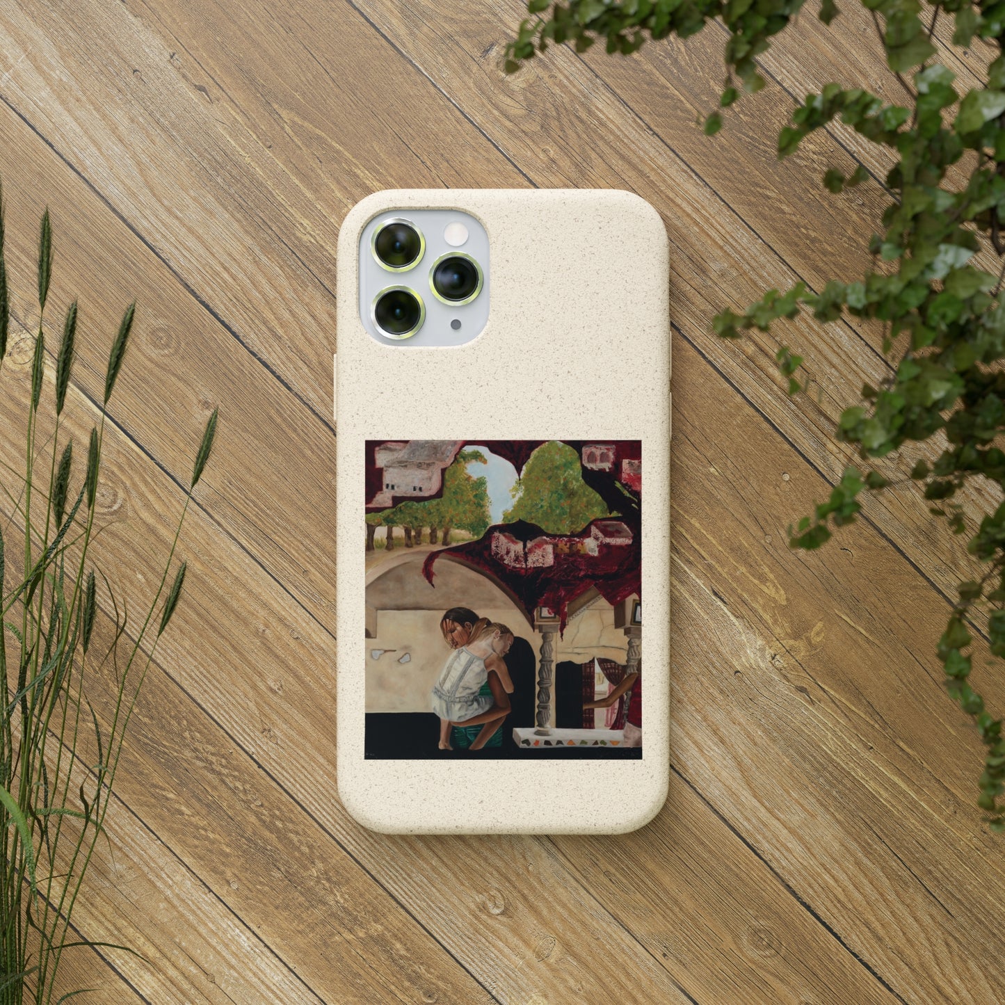 Biodegradable Phone Case Printed with "Psyche of Lost Youth" - art under moonlight
