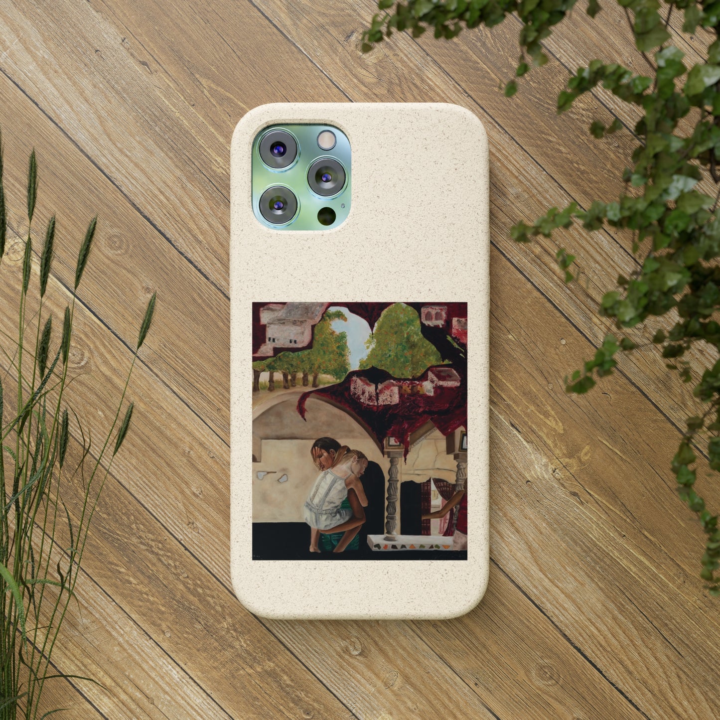 Biodegradable Phone Case Printed with "Psyche of Lost Youth" - art under moonlight