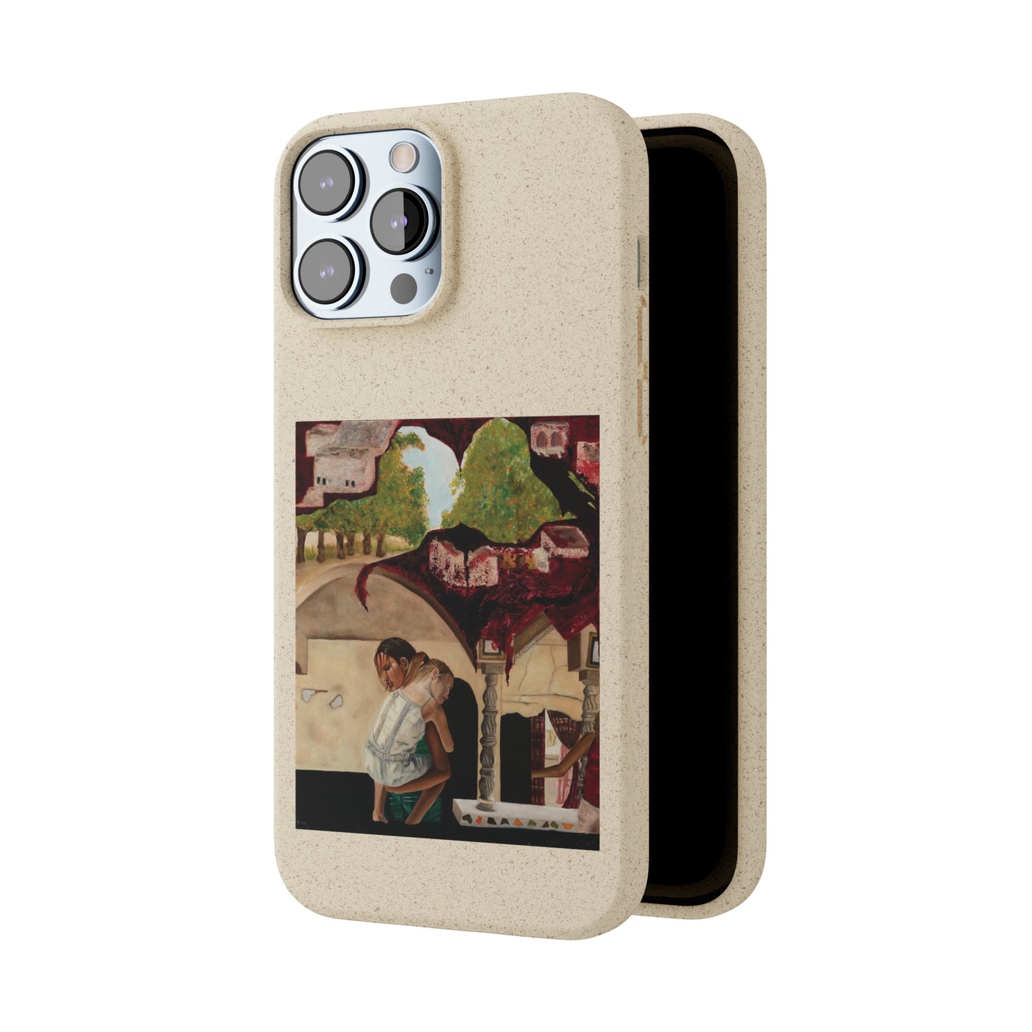 Biodegradable Phone Case Printed with "Psyche of Lost Youth" - art under moonlight