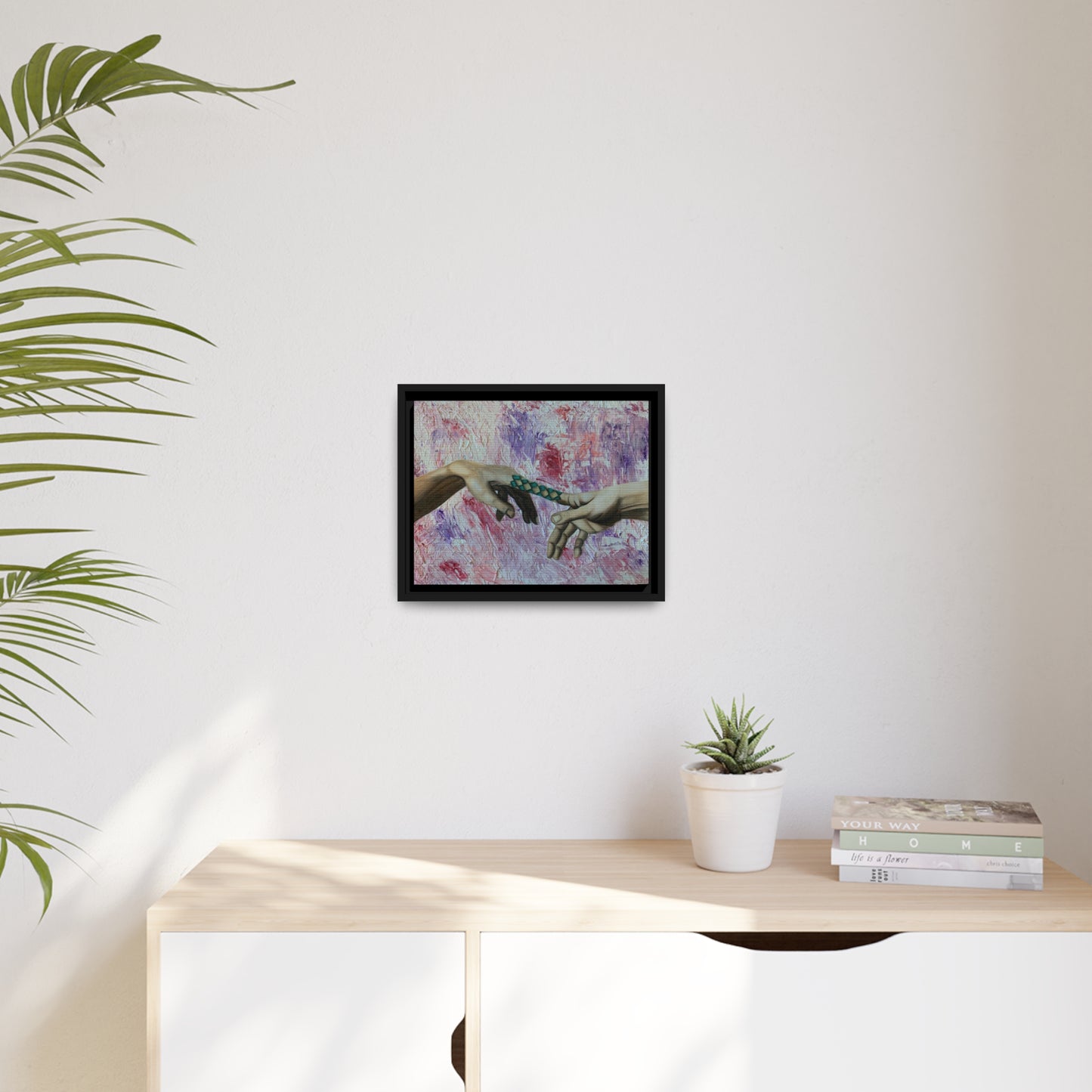Framed Canvas of “Bound In Entrapment" - art under moonlight