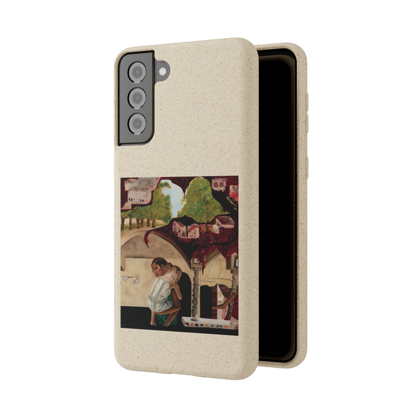 Biodegradable Phone Case Printed with "Psyche of Lost Youth" - art under moonlight