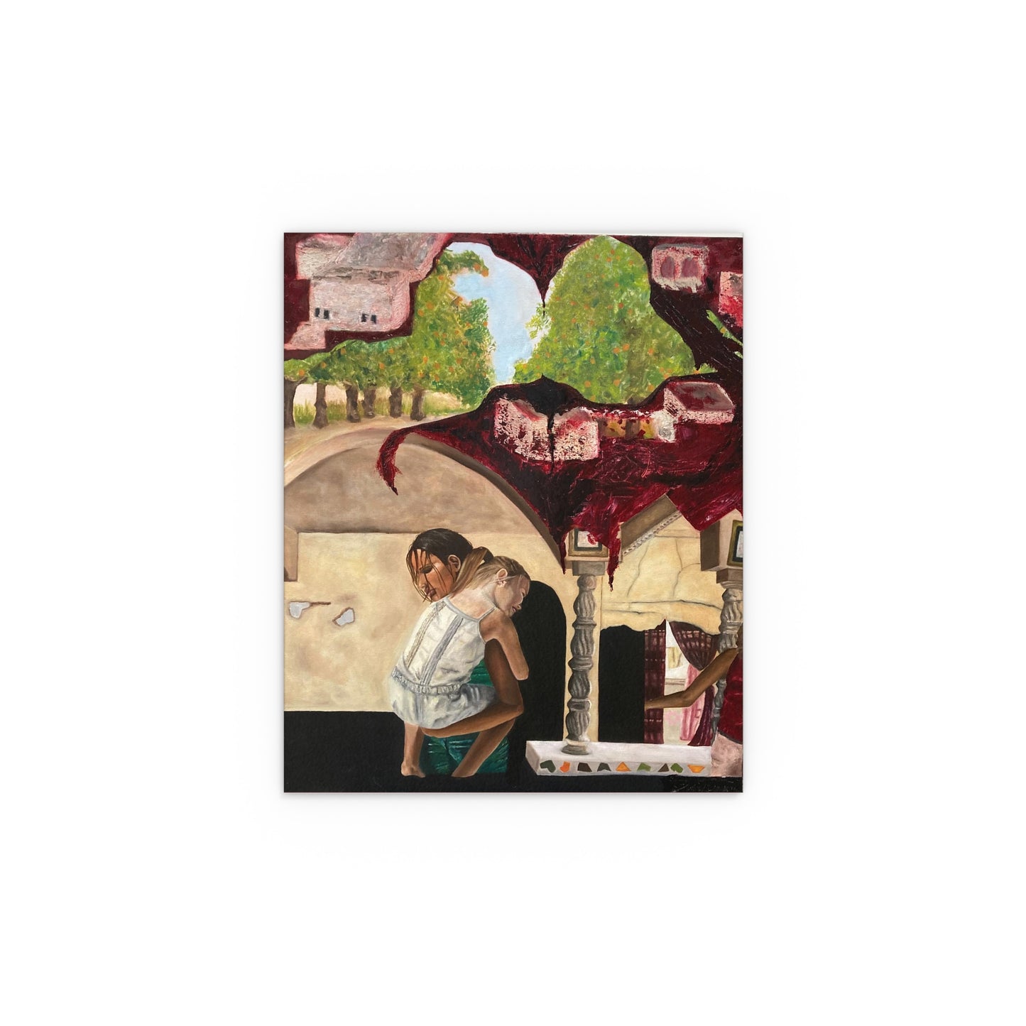 Indoor and Outdoor Silk Poster Print of “A Psyche of Lost Youth" - art under moonlight