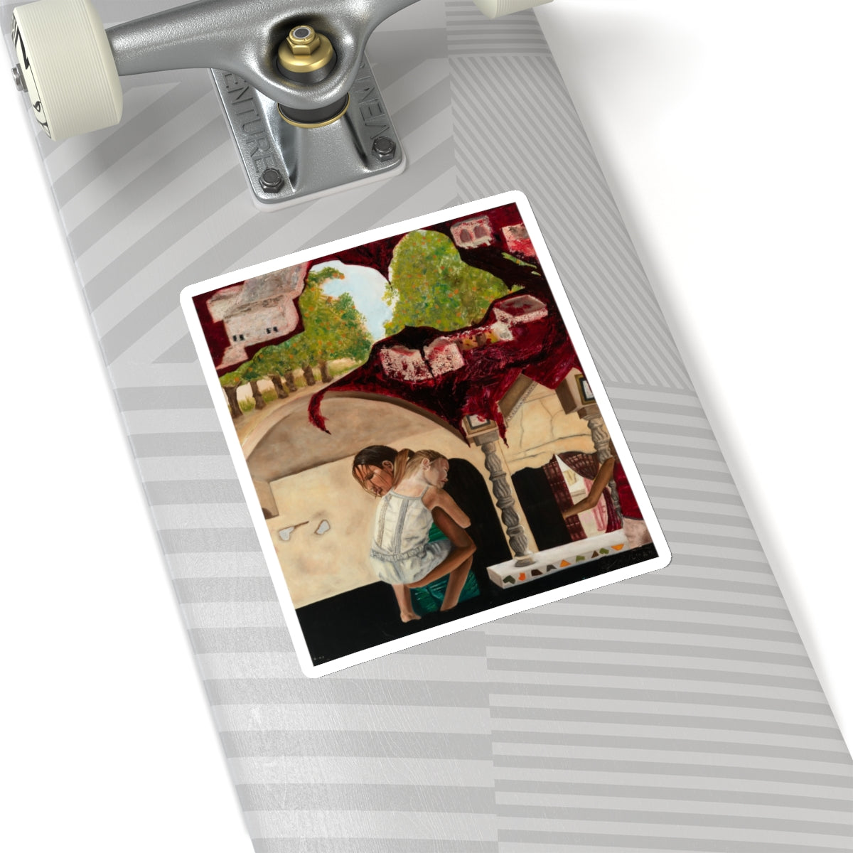 Vinyl Sticker of "Psyche of Lost Youth" - art under moonlight