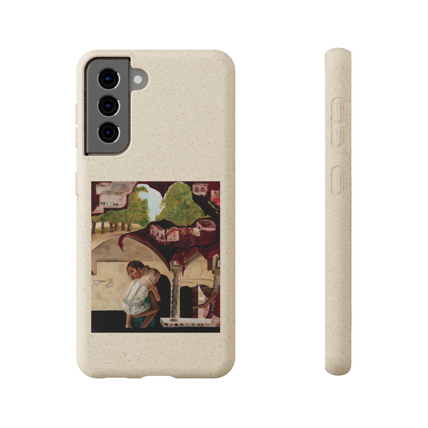 Biodegradable Phone Case Printed with "Psyche of Lost Youth" - art under moonlight