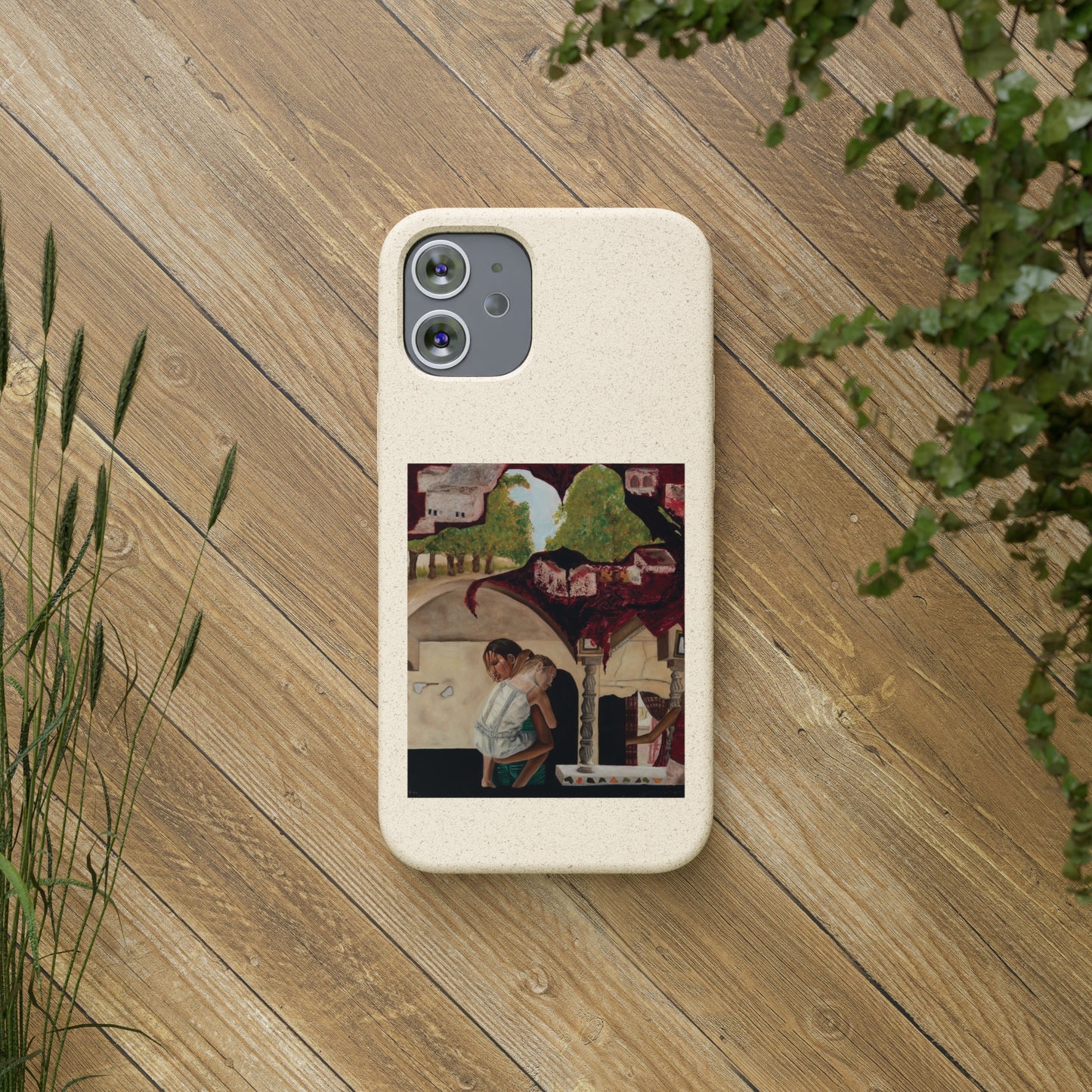 Biodegradable Phone Case Printed with "Psyche of Lost Youth" - art under moonlight