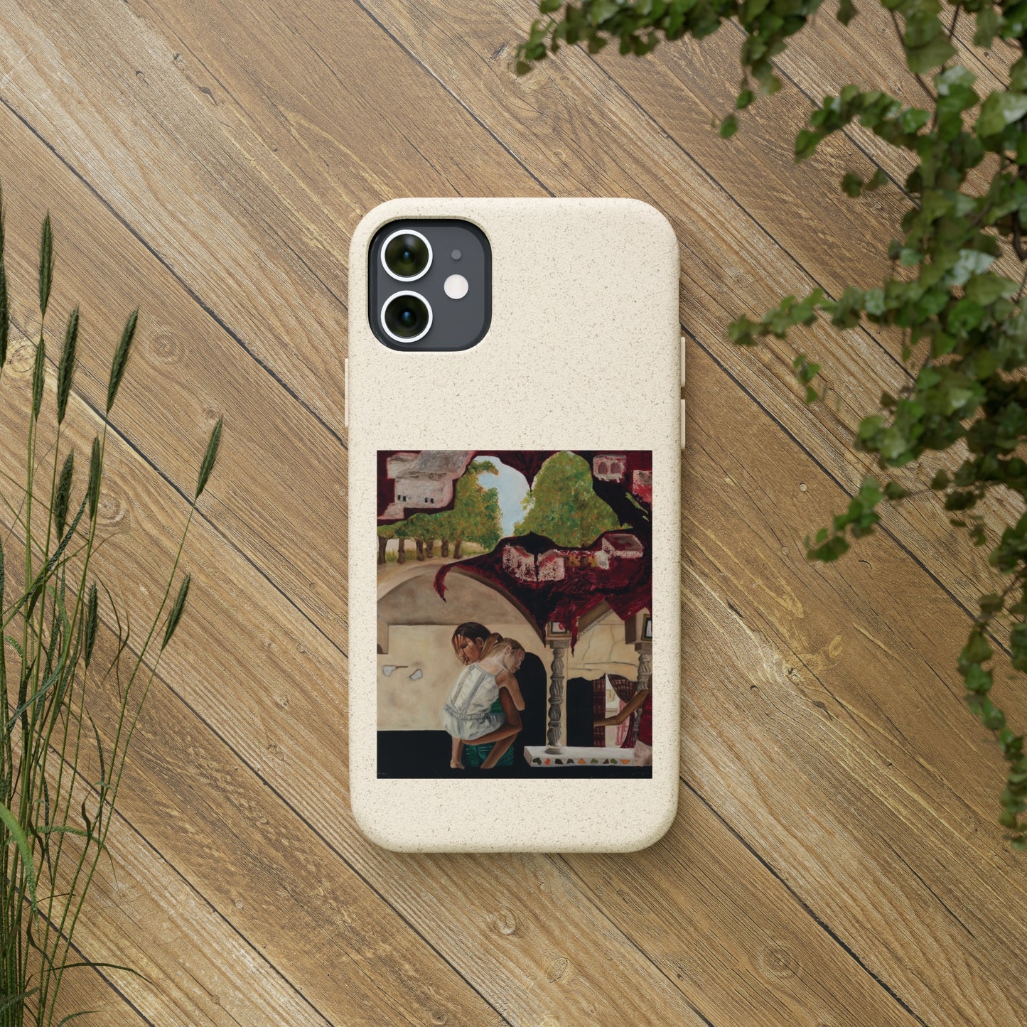 Biodegradable Phone Case Printed with "Psyche of Lost Youth" - art under moonlight