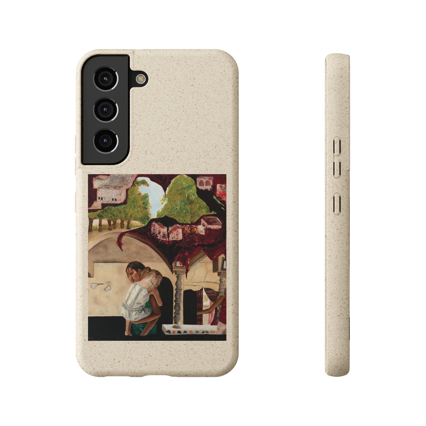 Biodegradable Phone Case Printed with "Psyche of Lost Youth" - art under moonlight