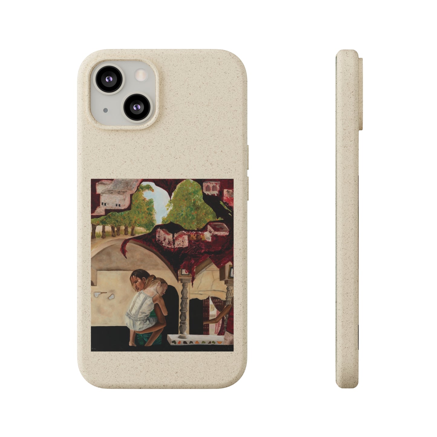 Biodegradable Phone Case Printed with "Psyche of Lost Youth" - art under moonlight