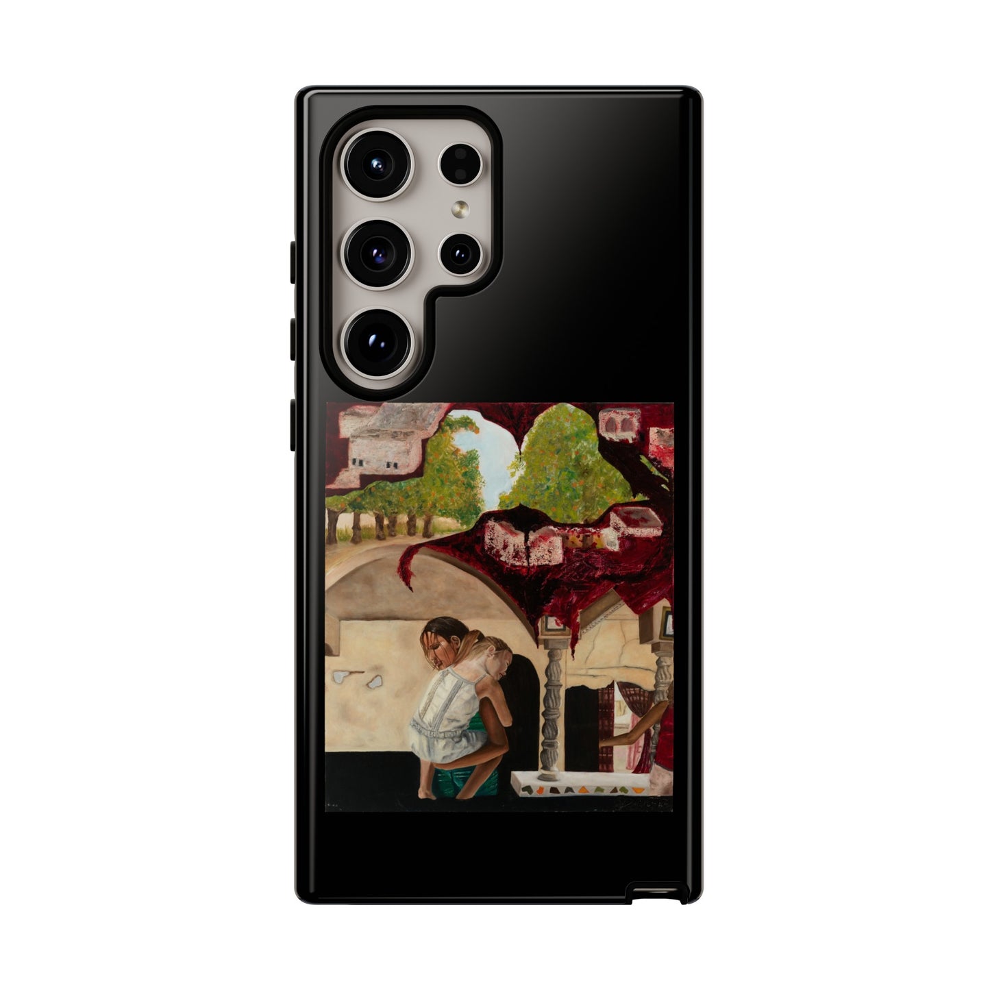 Tough Phone Case Print with "Psyche of Lost Youth" - art under moonlight