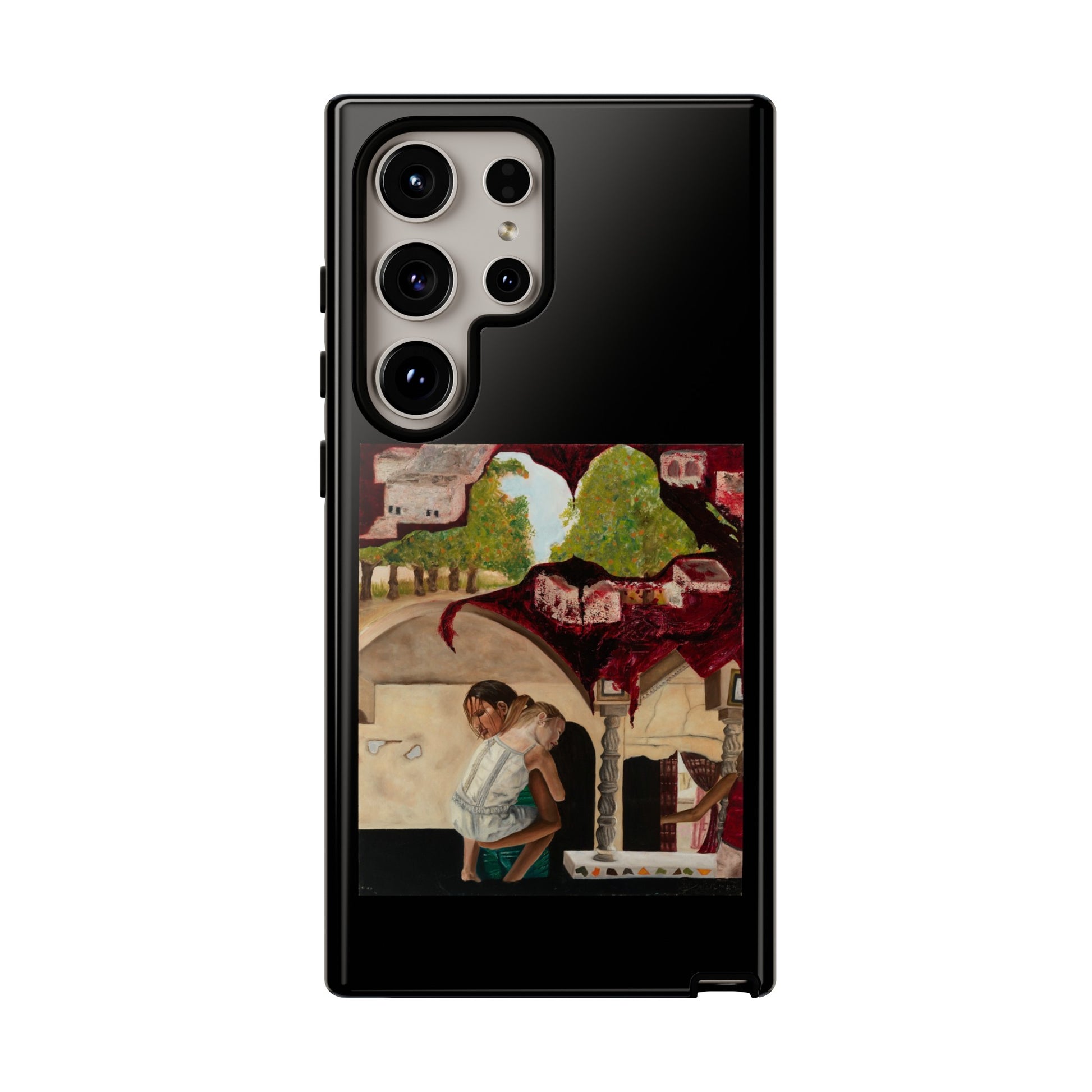 Tough Phone Case Print with "Psyche of Lost Youth" - art under moonlight