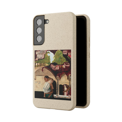 Biodegradable Phone Case Printed with "Psyche of Lost Youth" - art under moonlight