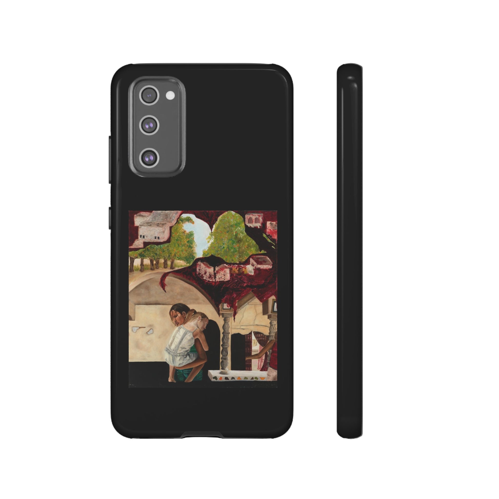 Tough Phone Case Print with "Psyche of Lost Youth" - art under moonlight