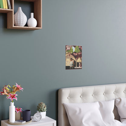 Indoor and Outdoor Silk Poster Print of “A Psyche of Lost Youth" - art under moonlight