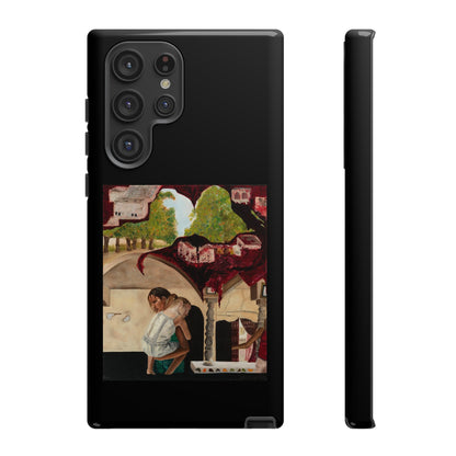 Tough Phone Case Print with "Psyche of Lost Youth" - art under moonlight