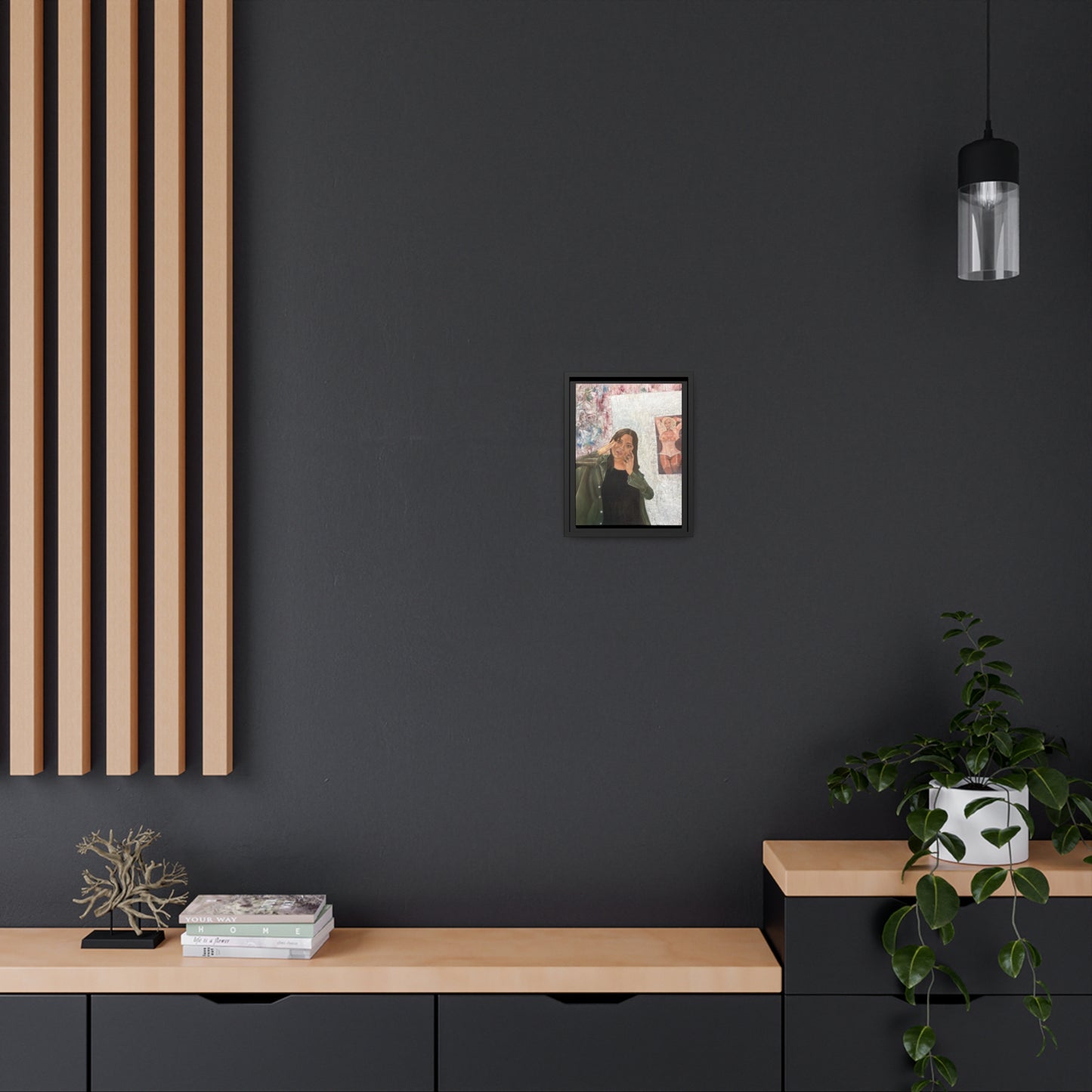 Framed Canvas of "Lost in Metamorphosis" - art under moonlight