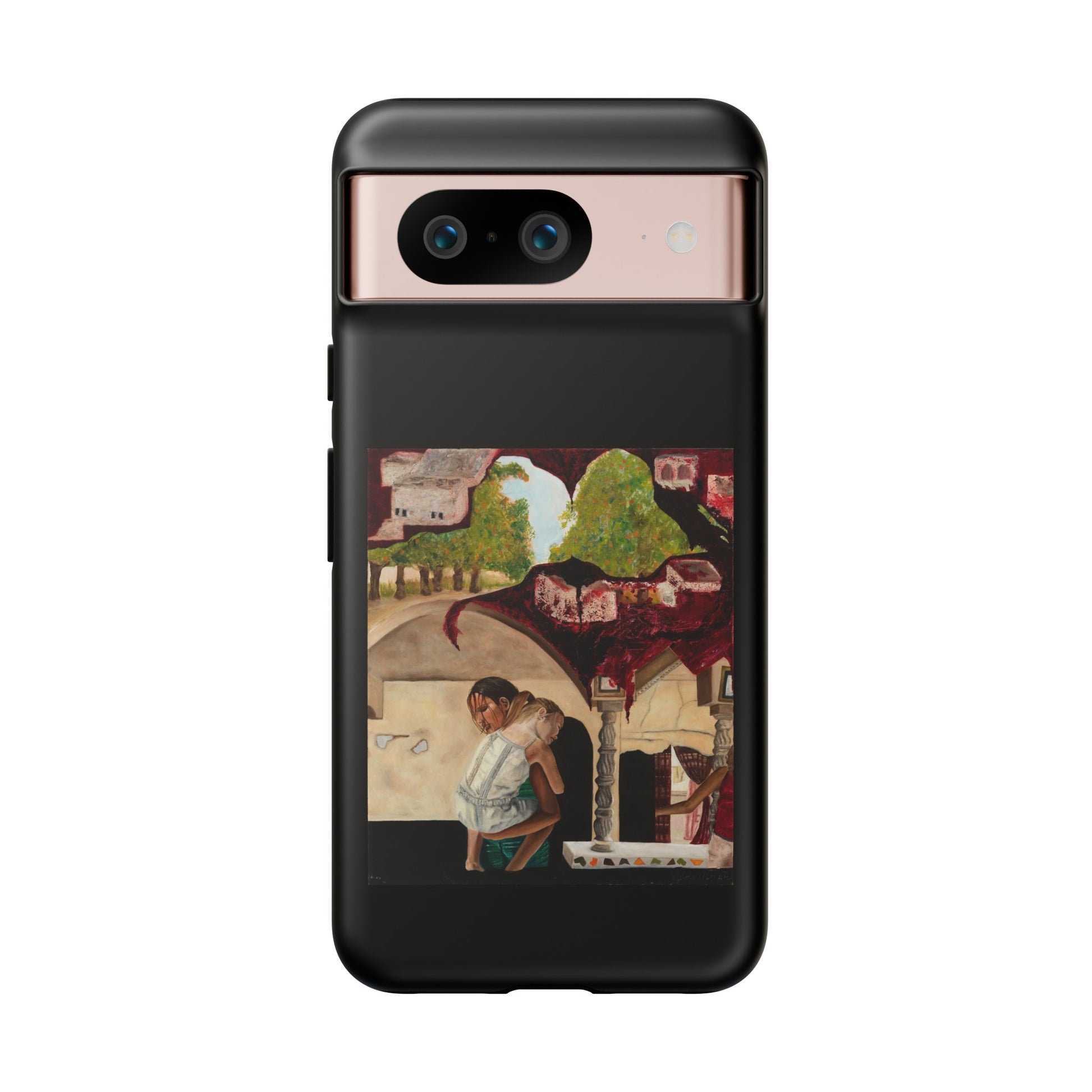 Tough Phone Case Print with "Psyche of Lost Youth" - art under moonlight