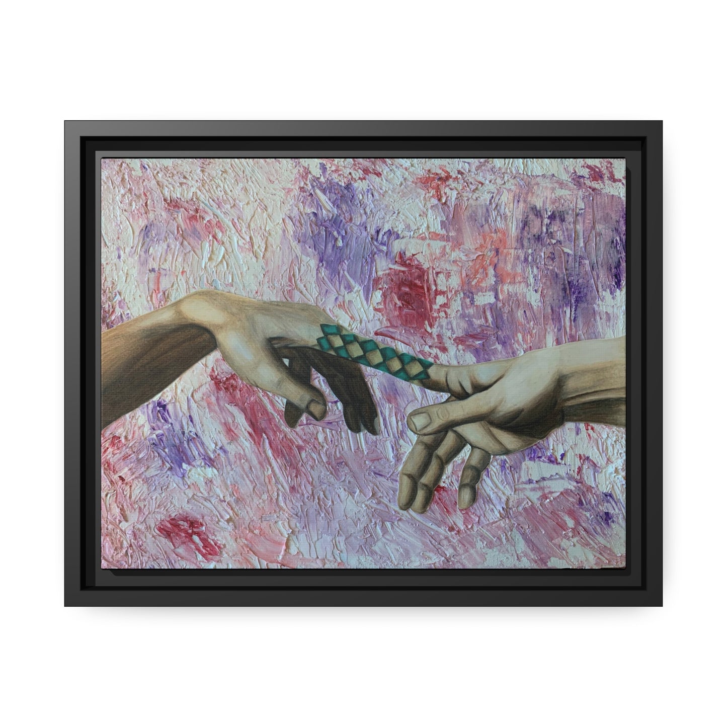 Framed Canvas of “Bound In Entrapment" - art under moonlight