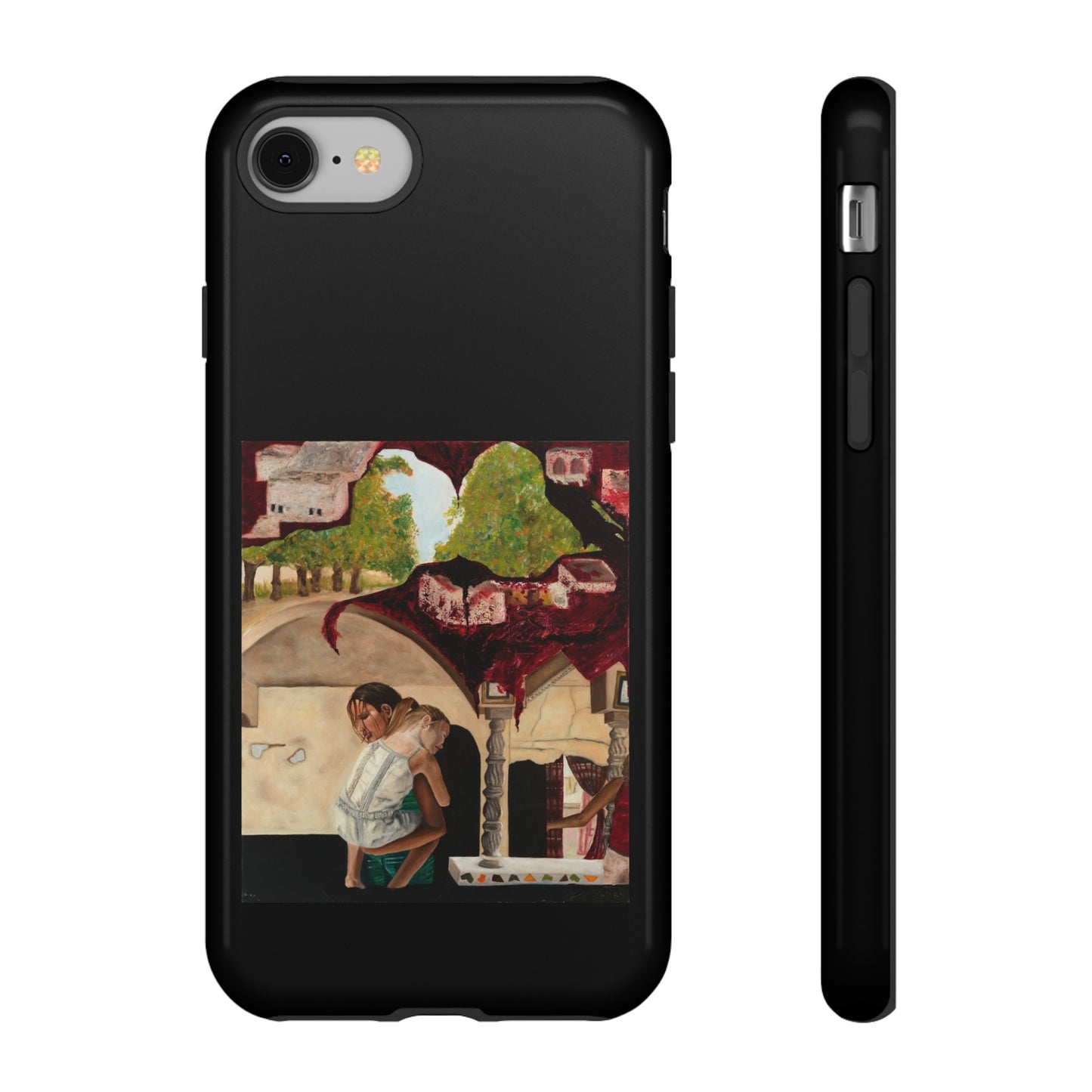 Tough Phone Case Print with "Psyche of Lost Youth" - art under moonlight