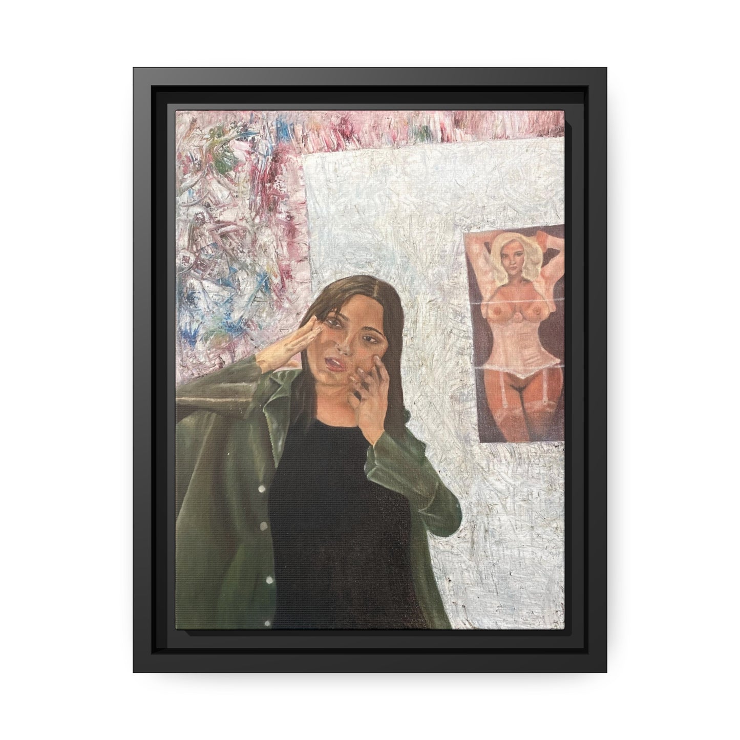 Framed Canvas of "Lost in Metamorphosis" - art under moonlight