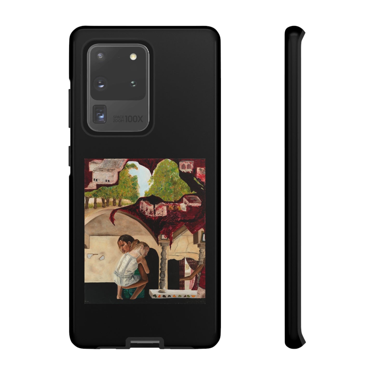 Tough Phone Case Print with "Psyche of Lost Youth" - art under moonlight