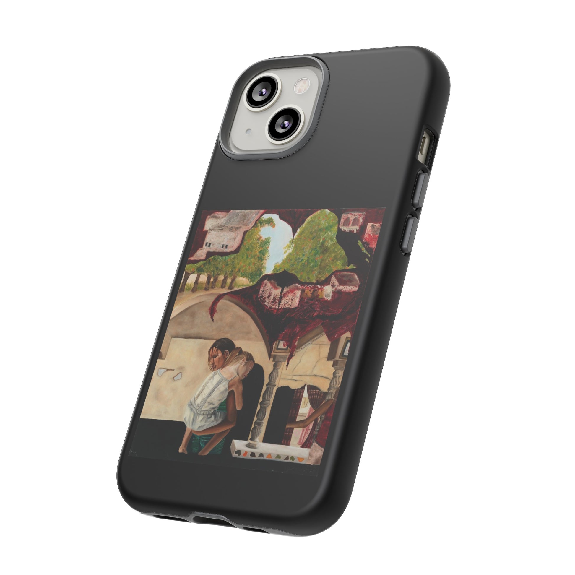 Tough Phone Case Print with "Psyche of Lost Youth" - art under moonlight