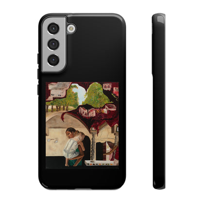 Tough Phone Case Print with "Psyche of Lost Youth" - art under moonlight