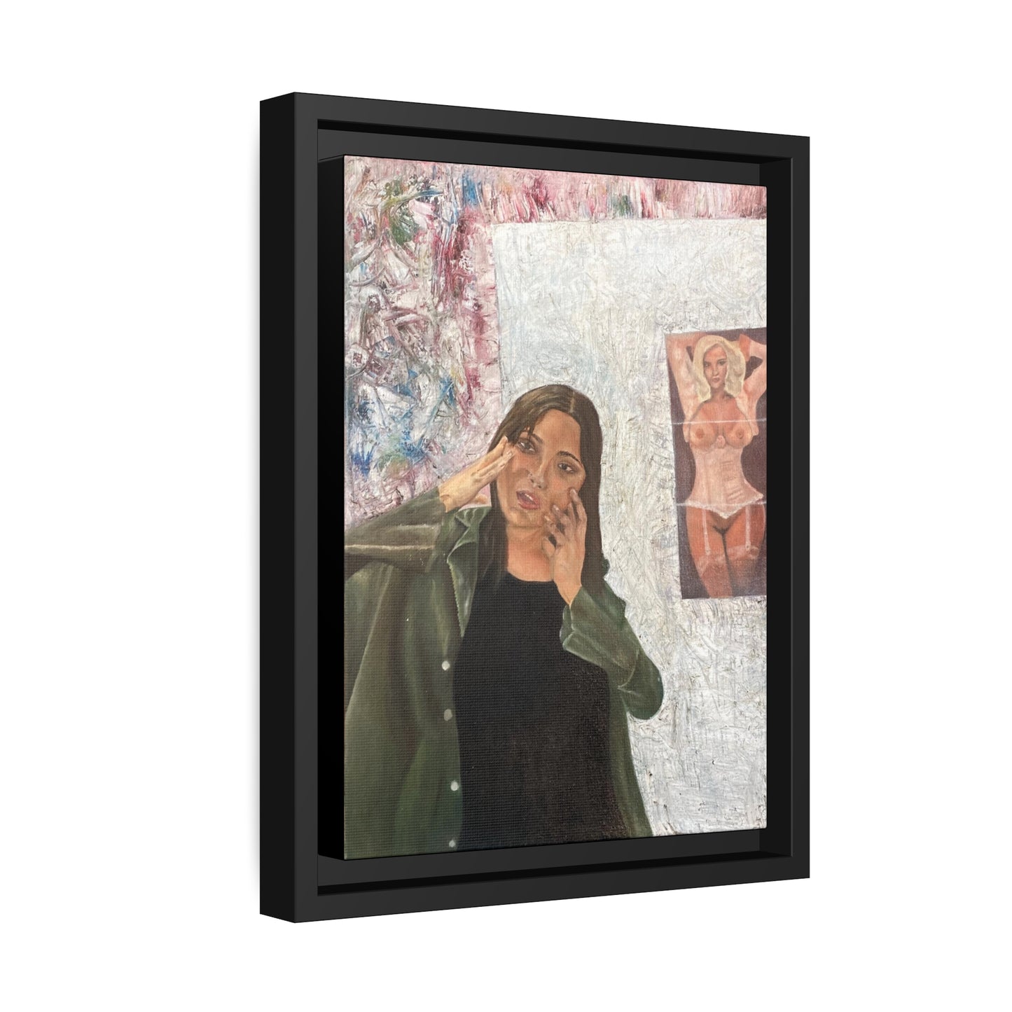 Framed Canvas of "Lost in Metamorphosis" - art under moonlight