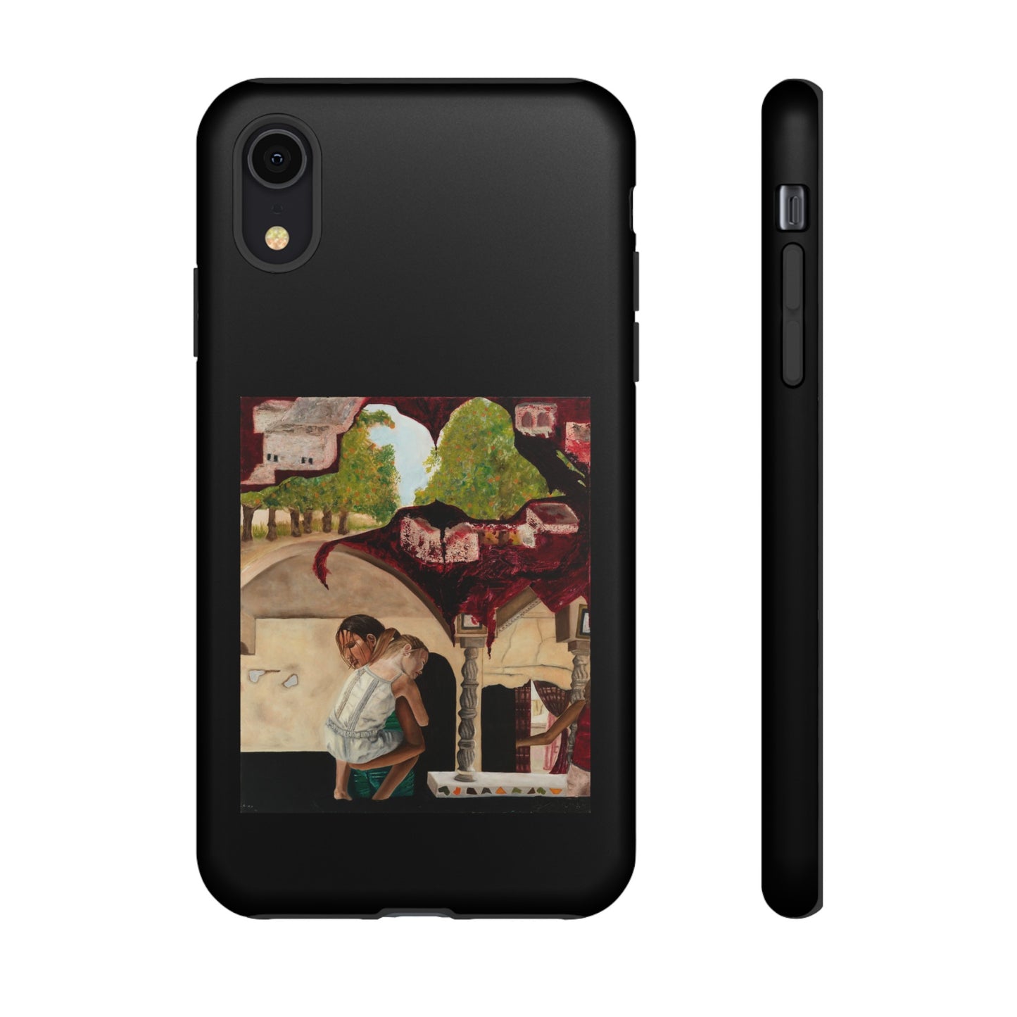 Tough Phone Case Print with "Psyche of Lost Youth" - art under moonlight