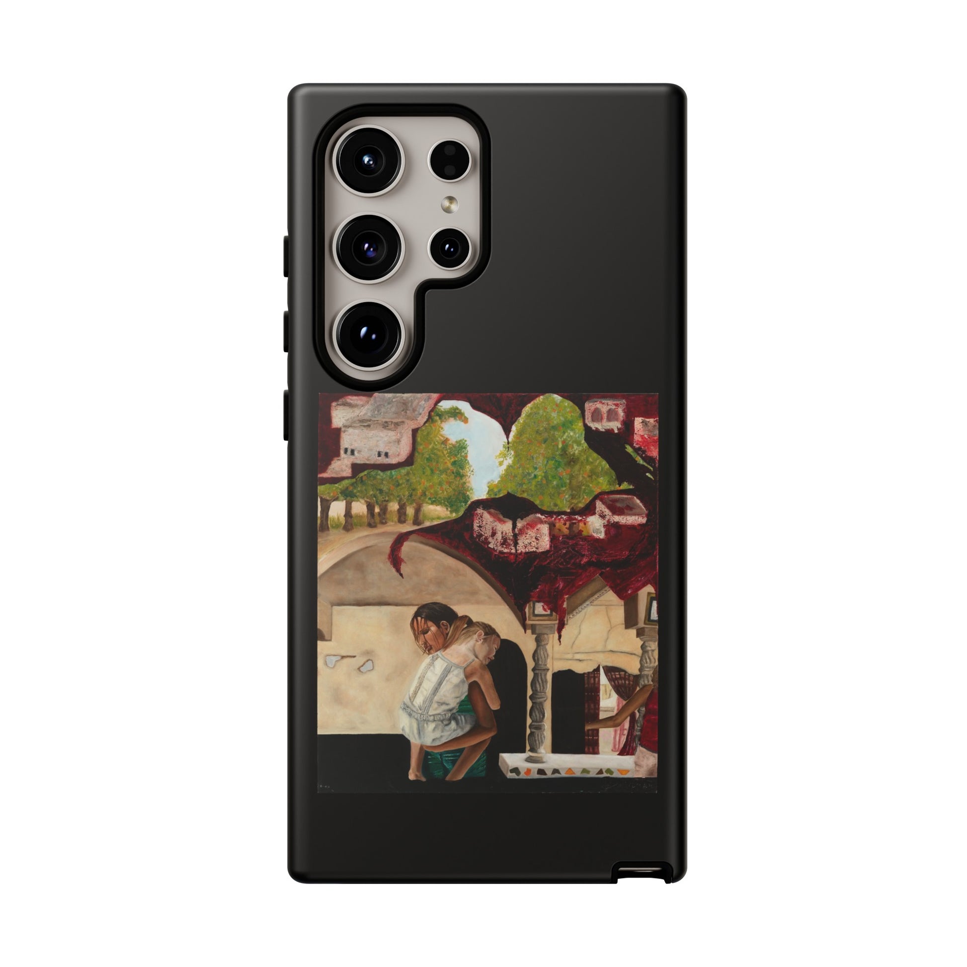 Tough Phone Case Print with "Psyche of Lost Youth" - art under moonlight