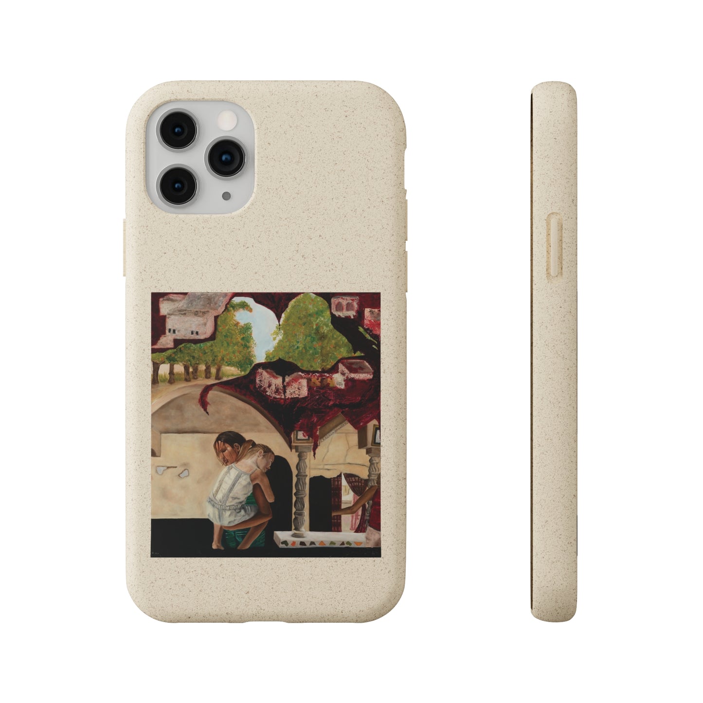 Biodegradable Phone Case Printed with "Psyche of Lost Youth" - art under moonlight