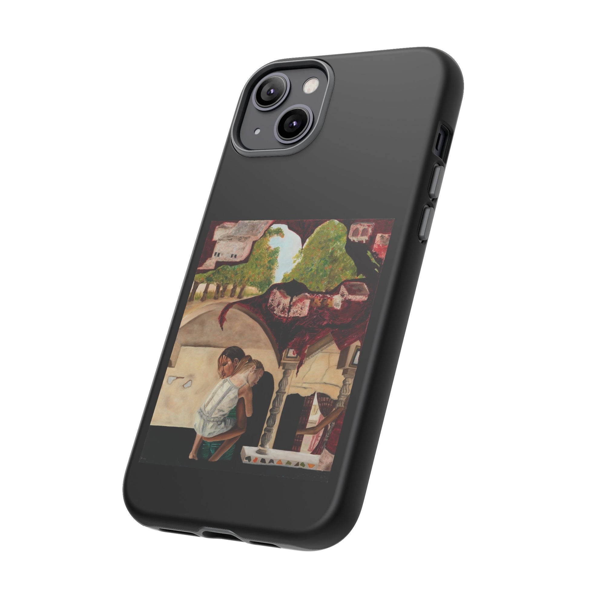 Tough Phone Case Print with "Psyche of Lost Youth" - art under moonlight
